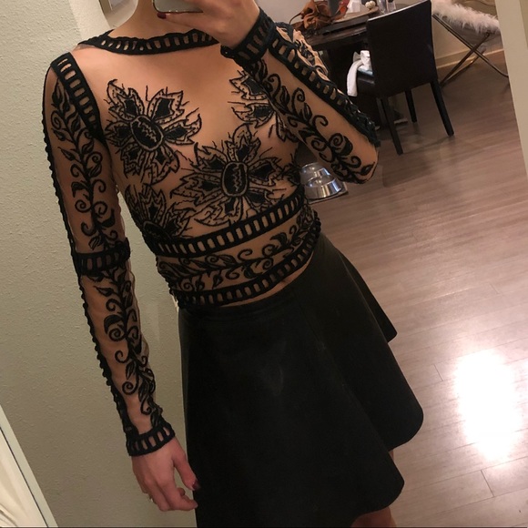 Black leather American Apparel mini skirt - Picture 6 of 8